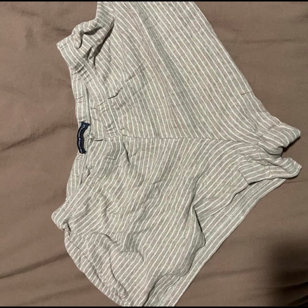 Brandy Melville Gray Striped Shorts